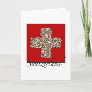 Swiss Edelweiss Cross Card
