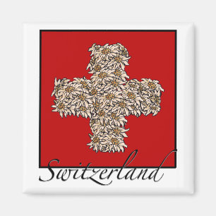 Swiss Edelweiss Cross Magnet