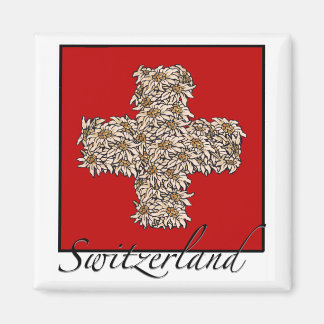 Swiss Edelweiss Cross Magnet
