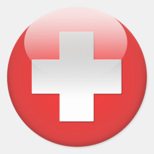 Swiss Flag 2.0 Classic Round Sticker
