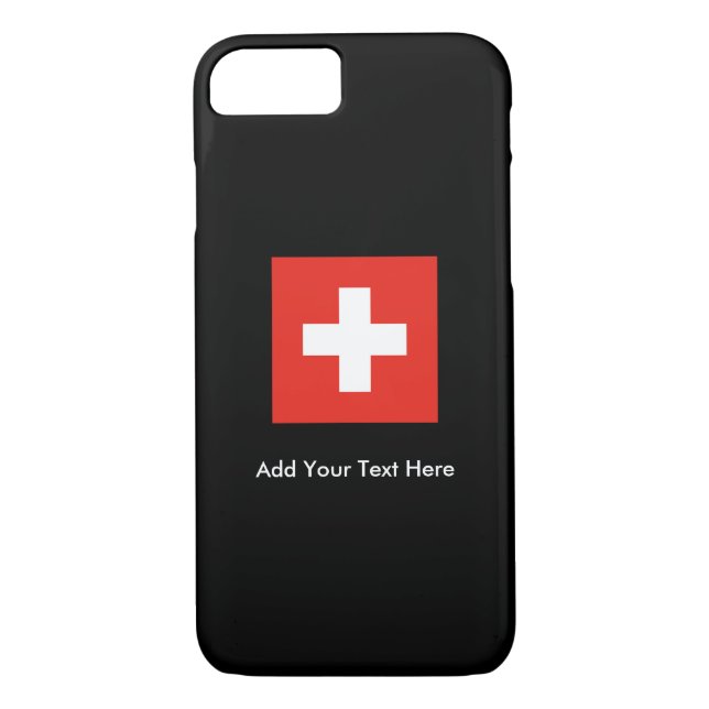 Swiss Flag Case-Mate iPhone Case (Back)