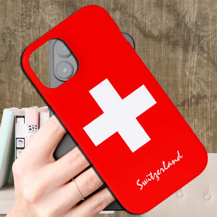 Swiss Flag Case, Switzerland fashion Cross /sport iPhone 15 Case