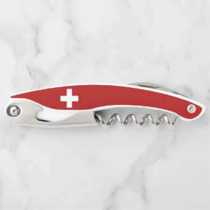 Swiss flag corkscrew