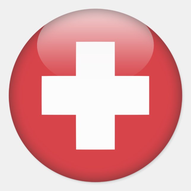 Swiss Flag - Flag of Switzerland Classic Round Sticker (Front)