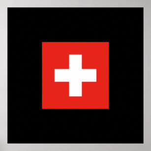 Swiss Flag - Flag of Switzerland Poster