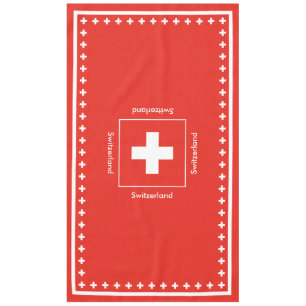 Swiss Flag - Flag of Switzerland Tablecloth
