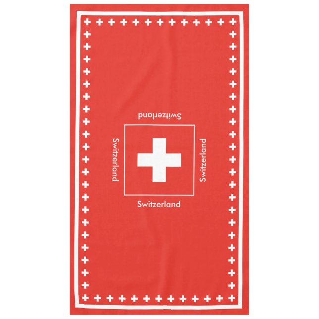 Swiss Flag - Flag of Switzerland Tablecloth (Front)