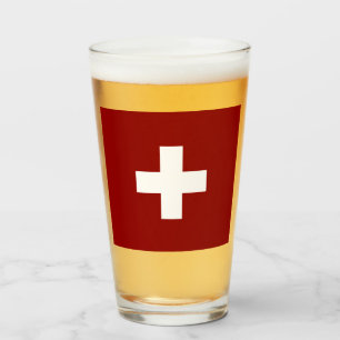 Swiss flag        glass