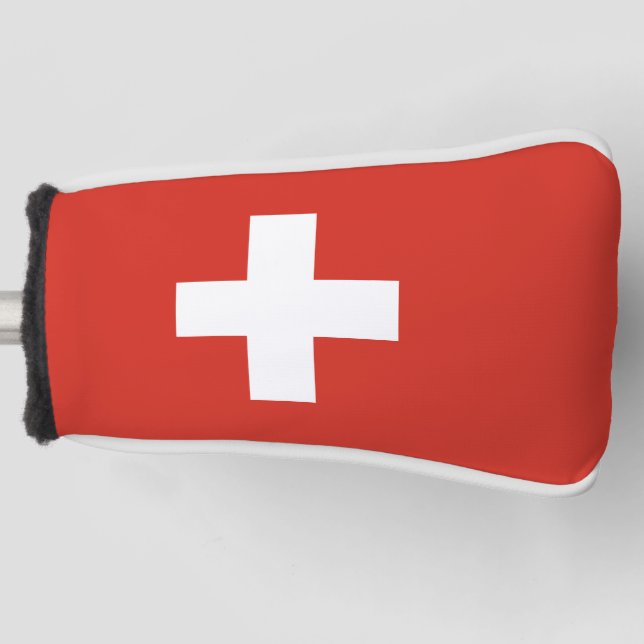 Swiss flag golf head cover (Front)
