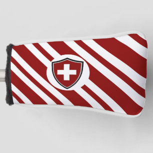 Swiss flag golf head cover