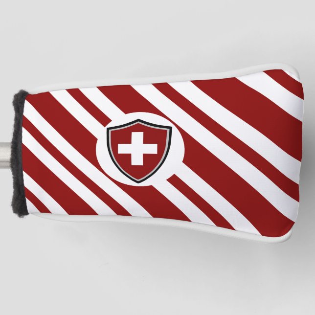 Swiss flag golf head cover (Front)