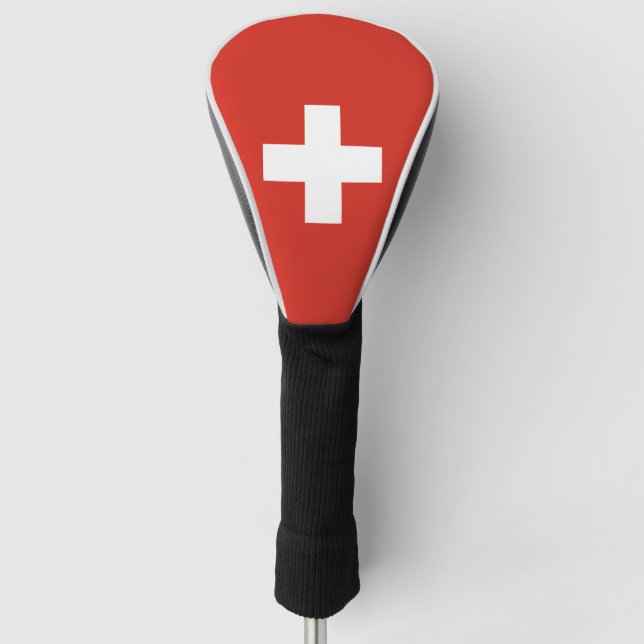 Swiss flag golf head cover (Front)