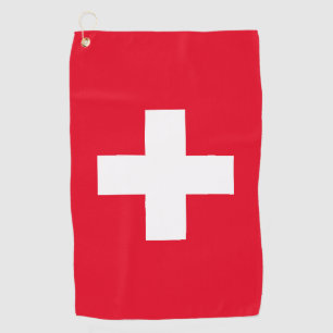 Swiss flag golf towel