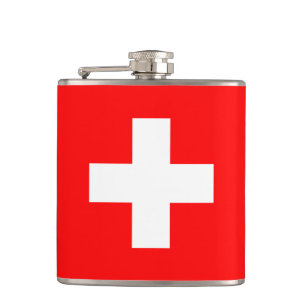 Swiss Flag & holiday Switzerland /sports fans Hip Flask