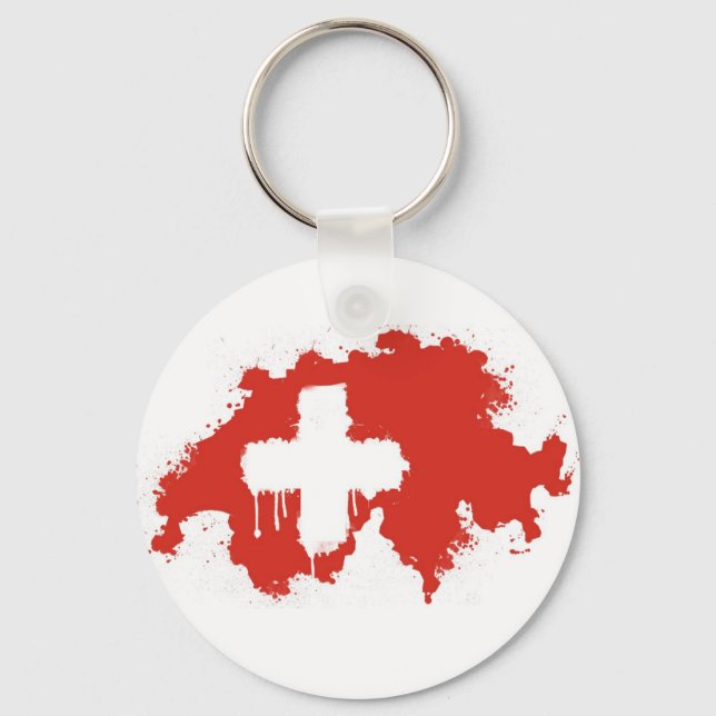 Swiss Flag Keychain (Front)