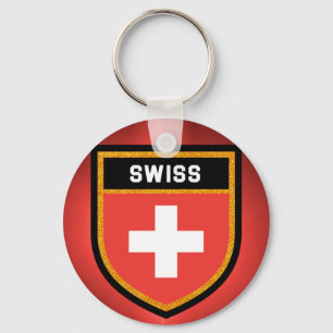 Swiss Flag Keychain