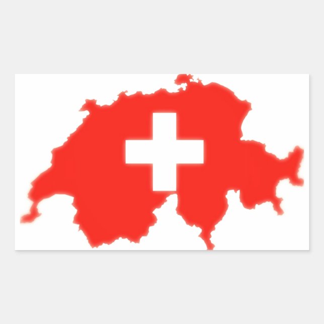 Swiss flag map sticker (Front)