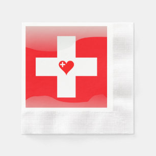 Swiss flag        napkin
