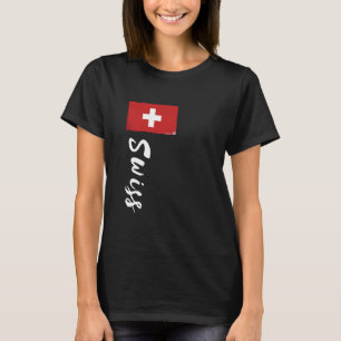 Swiss Flag Pride Switzerland Country Roots Proud S T-Shirt