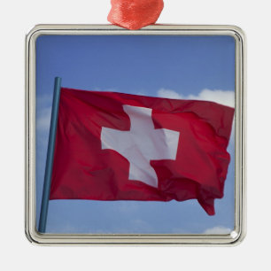 Swiss Flag RF) Metal Ornament