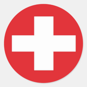 Swiss flag stickers