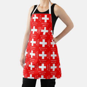 Swiss Flag Suisse Schweiz Svizzera Apron
