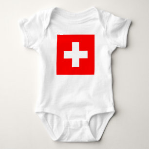 Swiss Flag (Switzerland) Baby Bodysuit