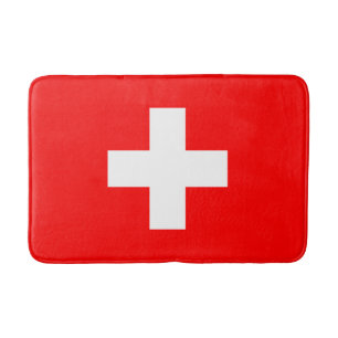 Swiss Flag (Switzerland) Bath Mat