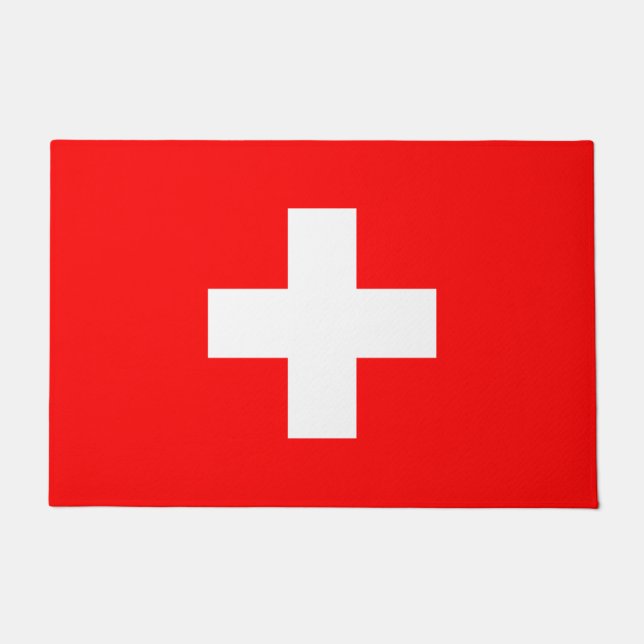 Swiss Flag (Switzerland) Doormat (Front)