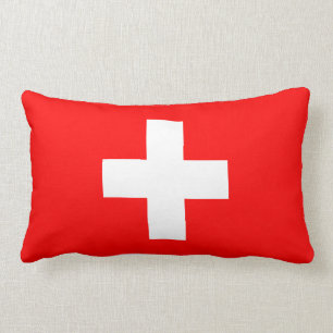 Swiss Flag (Switzerland) Lumbar Pillow
