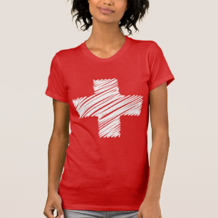 Swiss flag t shirts Switzerland cross symbol