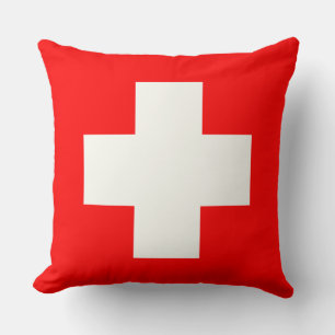 Swiss Flag Throw Pillow