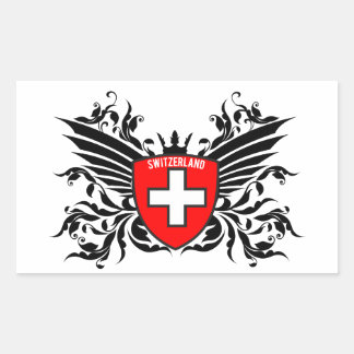 Swiss flags with wings sticker