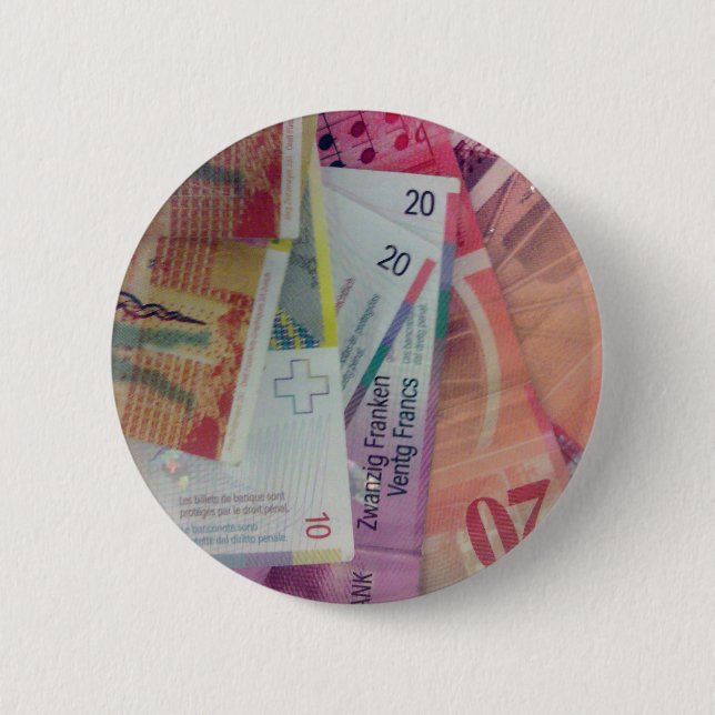 Swiss franks 2 inch round button (Front)