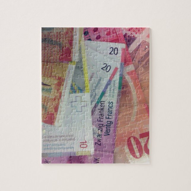 Swiss franks jigsaw puzzle (Vertical)