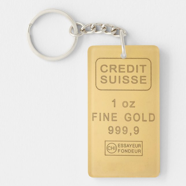 Swiss Gold Bar Keychain (Front)