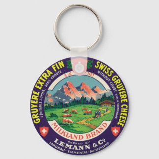 Swiss Gruyere Cheese Langnau Emmental Switzerland Keychain