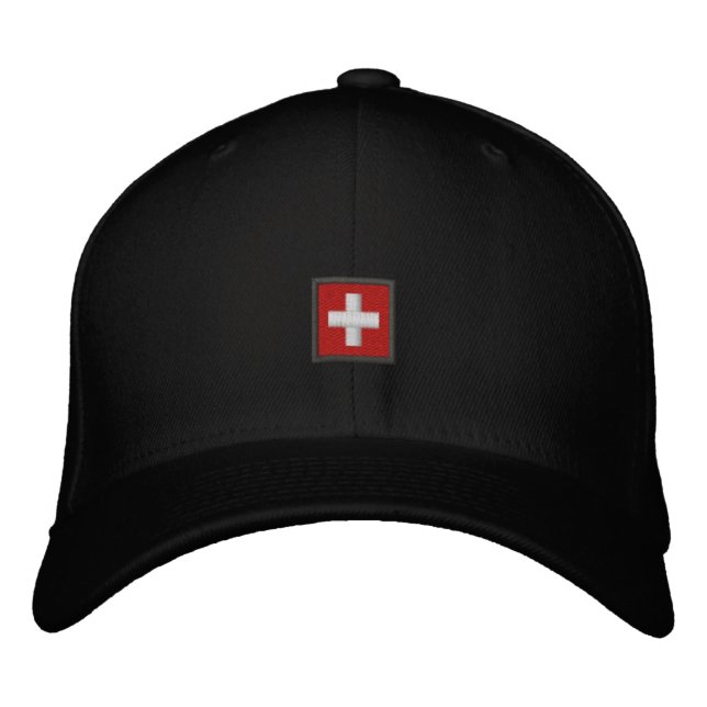 Swiss Hat - Switzerland Cap With Swiss Flag (Front)