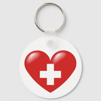 Swiss heart - Schweizer Herz - Coeur suisse Keychain