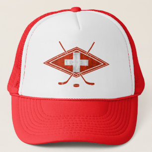Swiss Ice Hockey Flag Trucker Hat