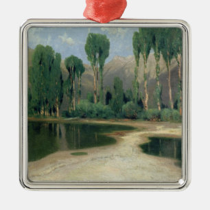 Swiss Landscape Metal Ornament