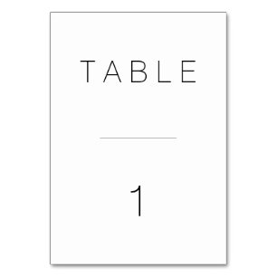 Swiss Modern Table Number