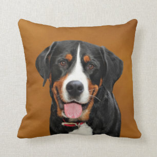 Swiss Mountain Dog Throw Pillow