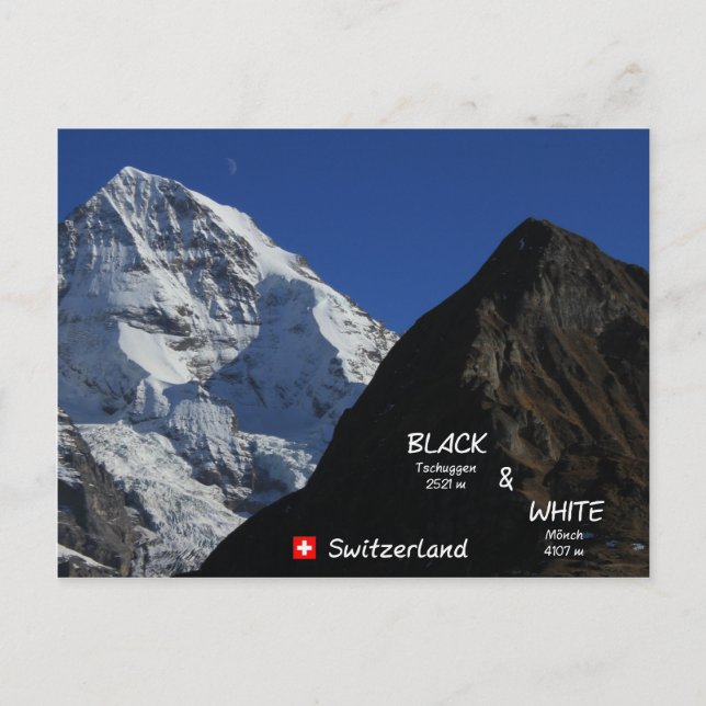 Swiss Mountains, Schweizer Berge, Mönch Postcard (Front)