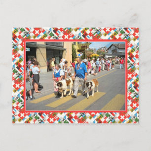 Swiss Nation Day Parade, Interlaken Postcard