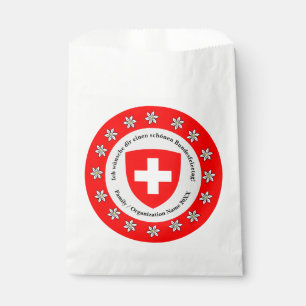 Swiss National Day Switzerland Flag Edelweiss Favour Bag