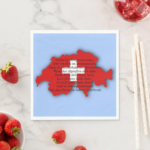 Swiss National Day, Switzerland, Swiss Psalm, Flag Napkin
