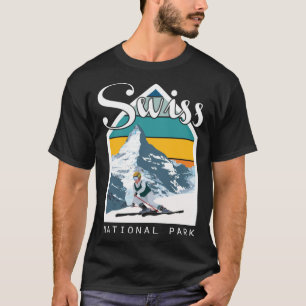 Swiss National Park Souvenir Switzerland Mountains T-Shirt