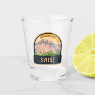 Swiss National Park Switzerland Vintage Shot Glass