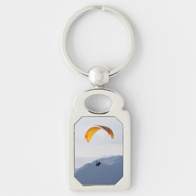 Swiss Paragliding Fabulous Orange Colourful Keychain (Front)